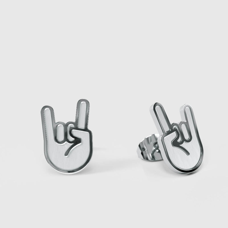 Rock ’n’ Roll – Ohrstecker – silber - fyngers