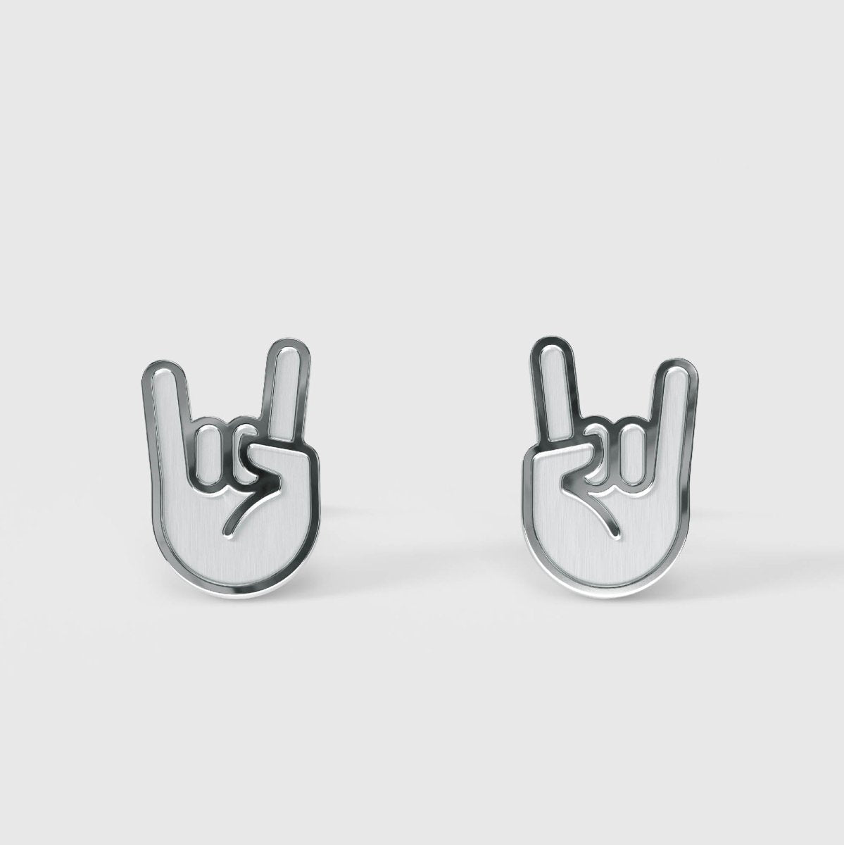 Rock ’n’ Roll – Ohrstecker – silber - fyngers