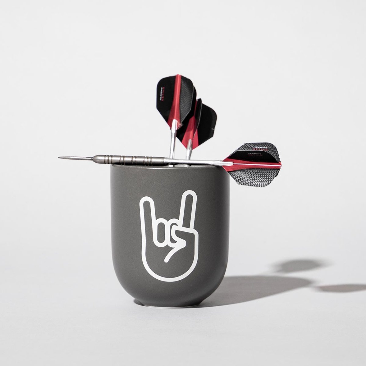 Rock ’n’ Roll – Porzellanbecher – grau matt - fyngers