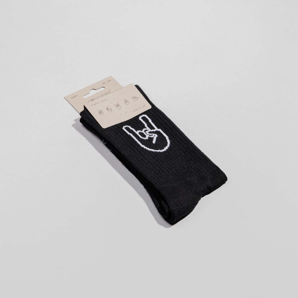 Rock ’n’ Roll - Sportsocken schwarz - fyngers